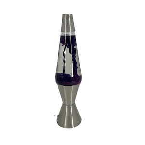 Vintage Lava Lite Century Lava Lamp Purple/ Clear Silver Base Works