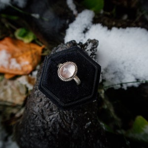Rose Quartz, sterling silver Ring US Size 7.5 image 4