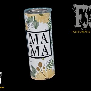 Mom MAMA Floral Print 20 oz Skinny Tumbler – Burlap Bowtique