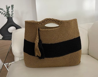 Crochet bag, shopper, handle bag