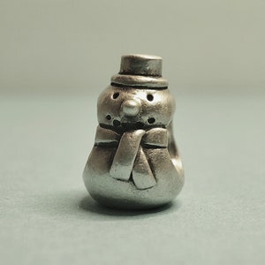 Authentic Pandora Snowman Charm, Pre-owned Retired Rare Pandora Bead Jewelry