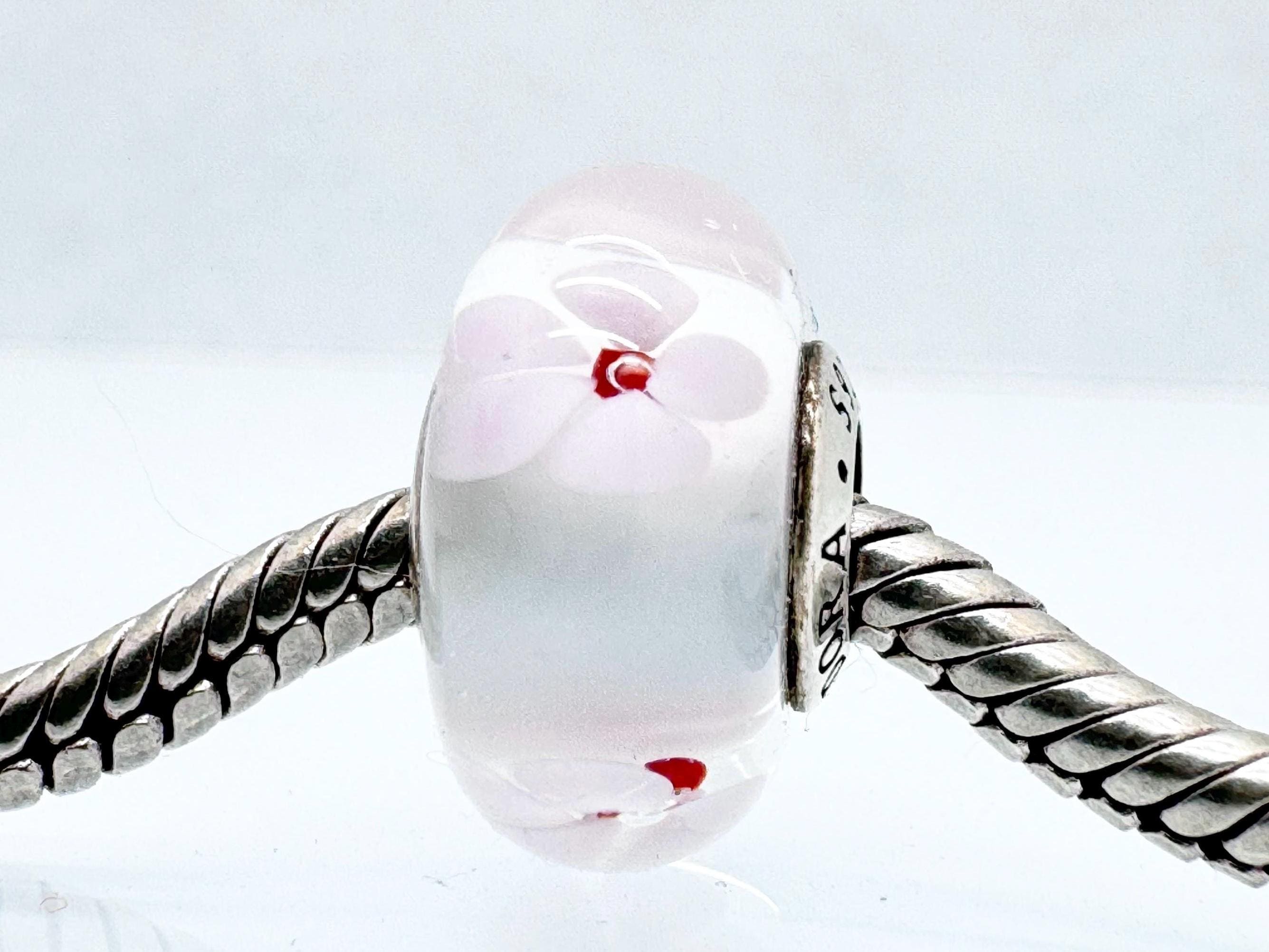 Authentic Pandora Cherry Blossom Murano Glass Charm 790947