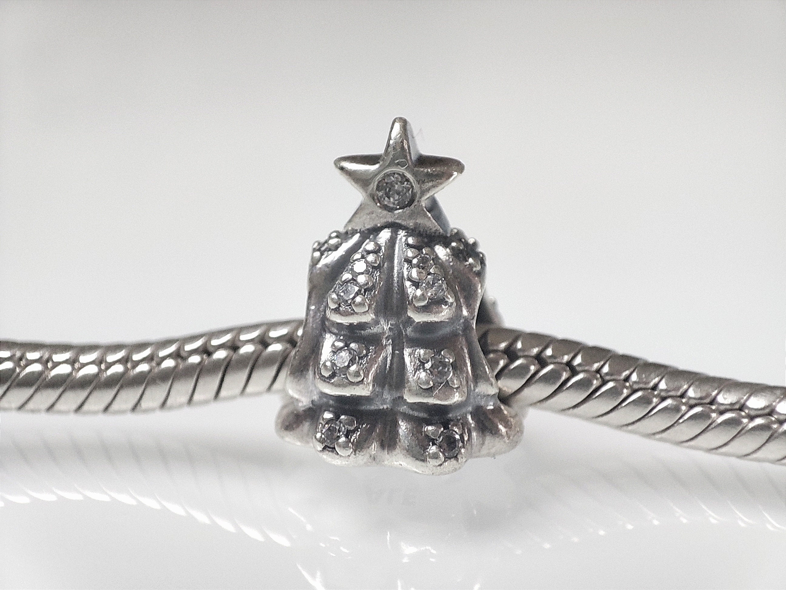 Authentic Pandora Tree of Lights Christmas Charm With Clear