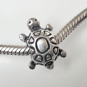 Autentico ciondolo Pandora Turtle 790158, usato, autentico, raro, in argento Sterling