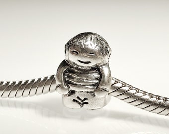 Authentic Pandora Child Little Boy 790360 Pre-owned Rare Sterling Silver Bead