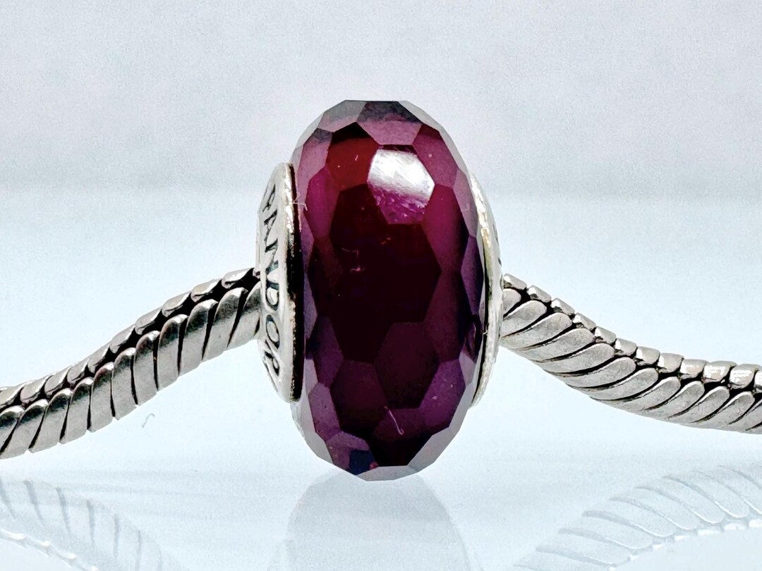Authentic Pandora Purple Fascinating Faceted Murano Glass Bead - 791071 ...