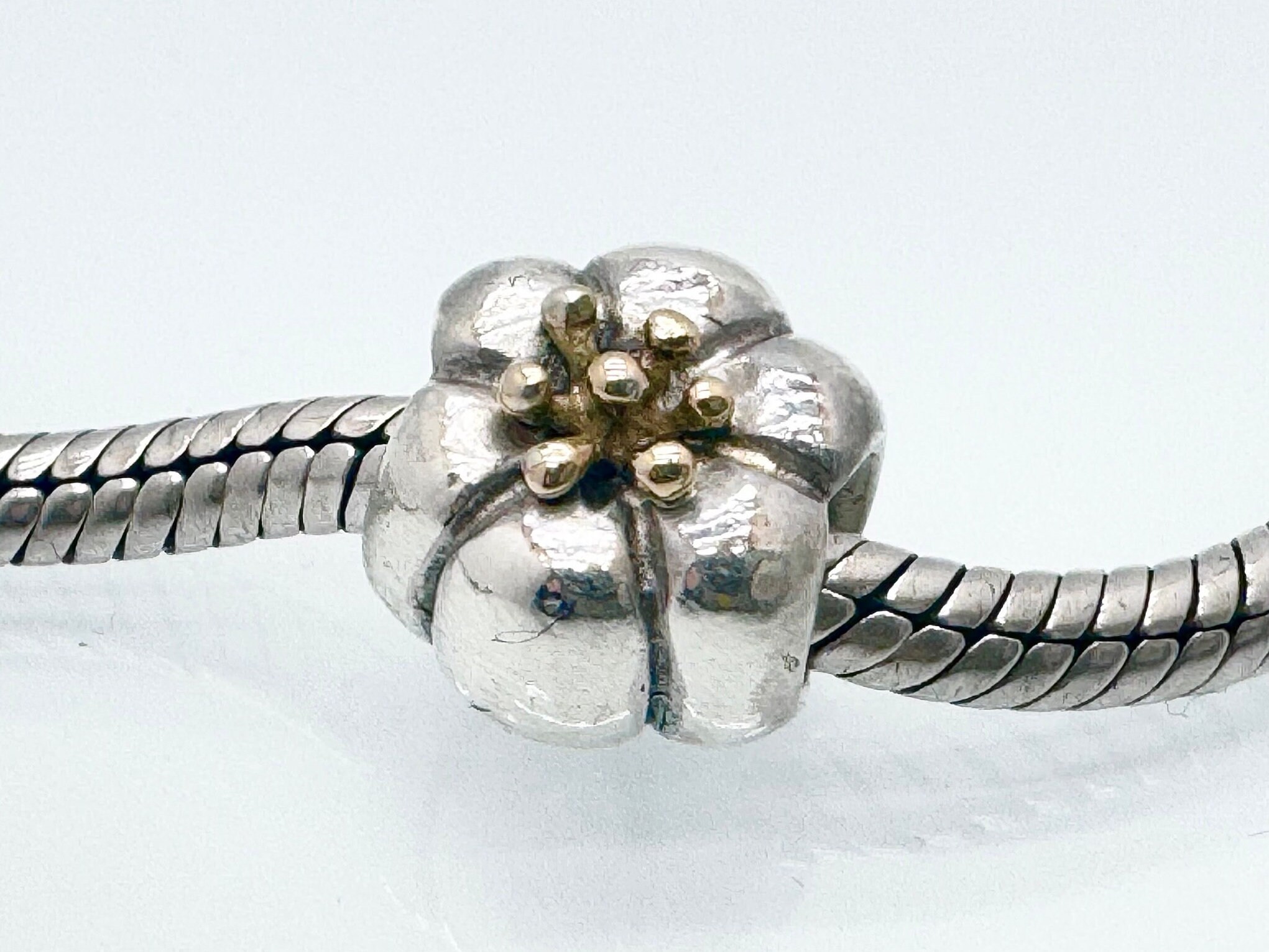 アクセサリー Pandora Diamond 14k Charm Authentic PANDORA 14k & SS Pillow Wedding Diamond Ring Charm