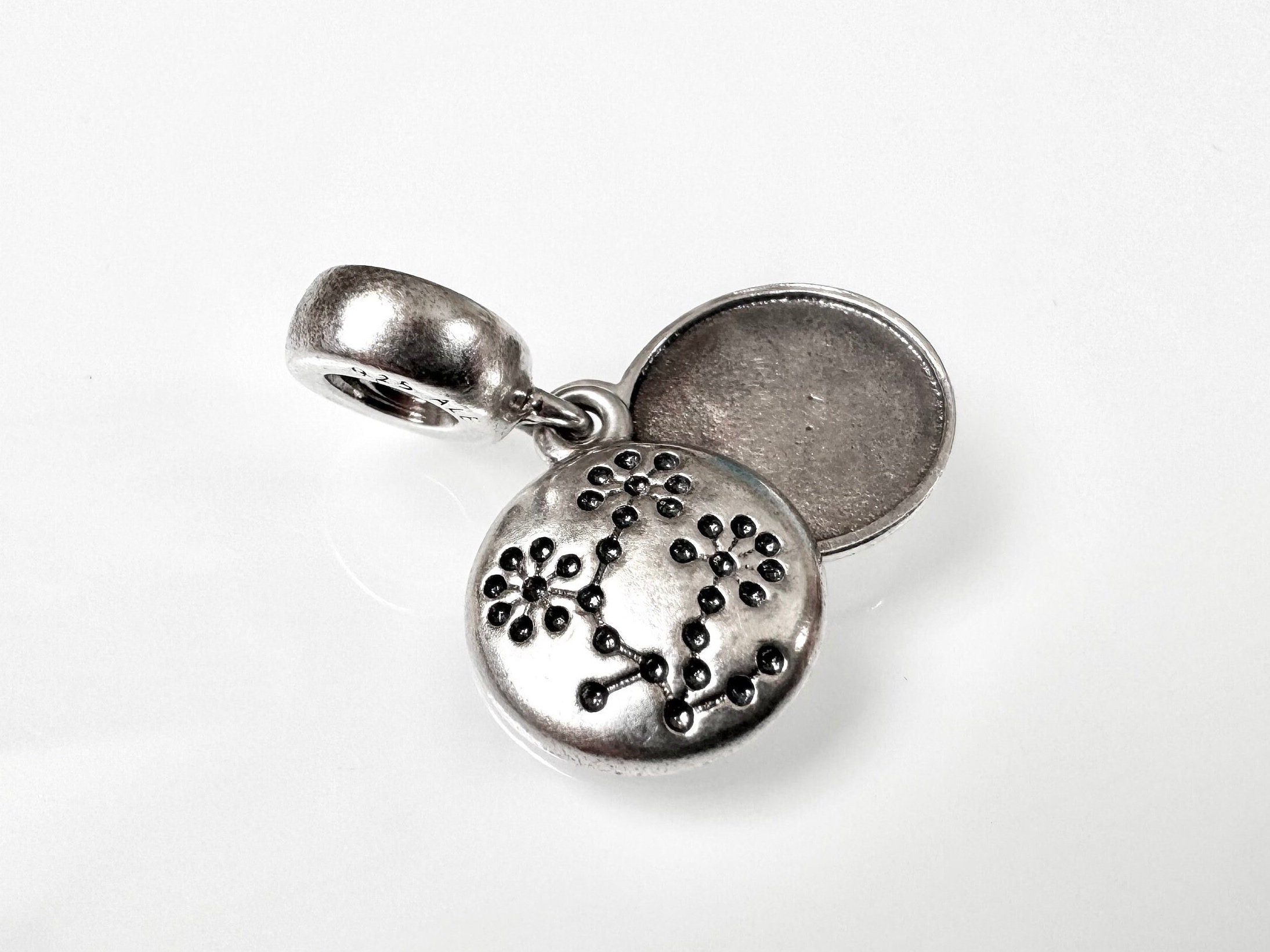Authentic Pandora Breast Cancer Awareness Lucerne Blossom Flower Dangle 790522 Charm Pre owned Retired Rare Pandora Bead Etsy UK