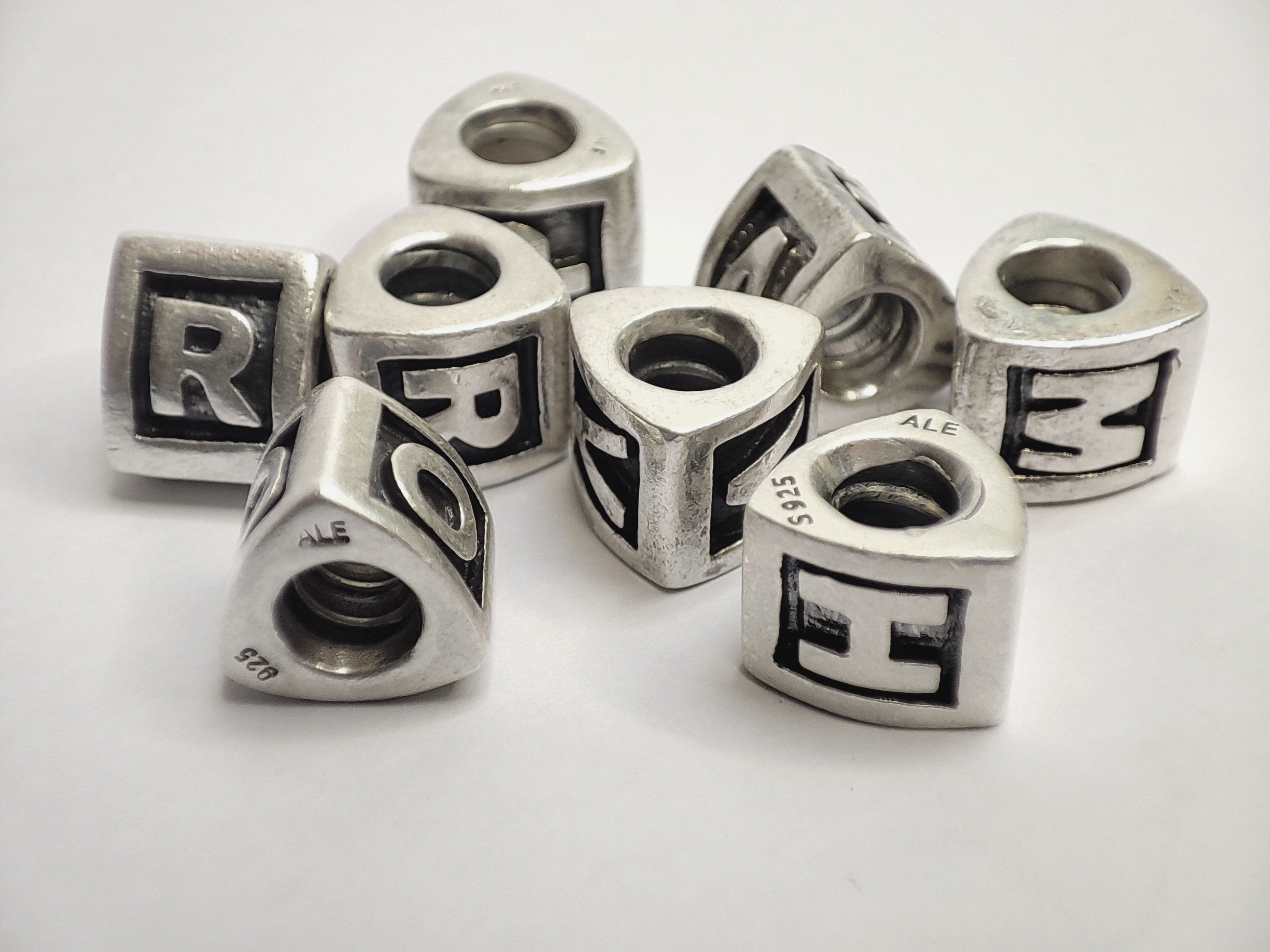 Authentic Pandora Alphabet Letter Charm Pre owned Retired Rare Pandora Bead Jewelry