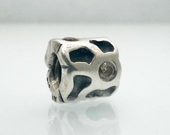 Charm Pandora auténtico "Champán Pond" con circonitas cúbicas (790336CCZ), plata de ley 925, usado, retirado, raro.