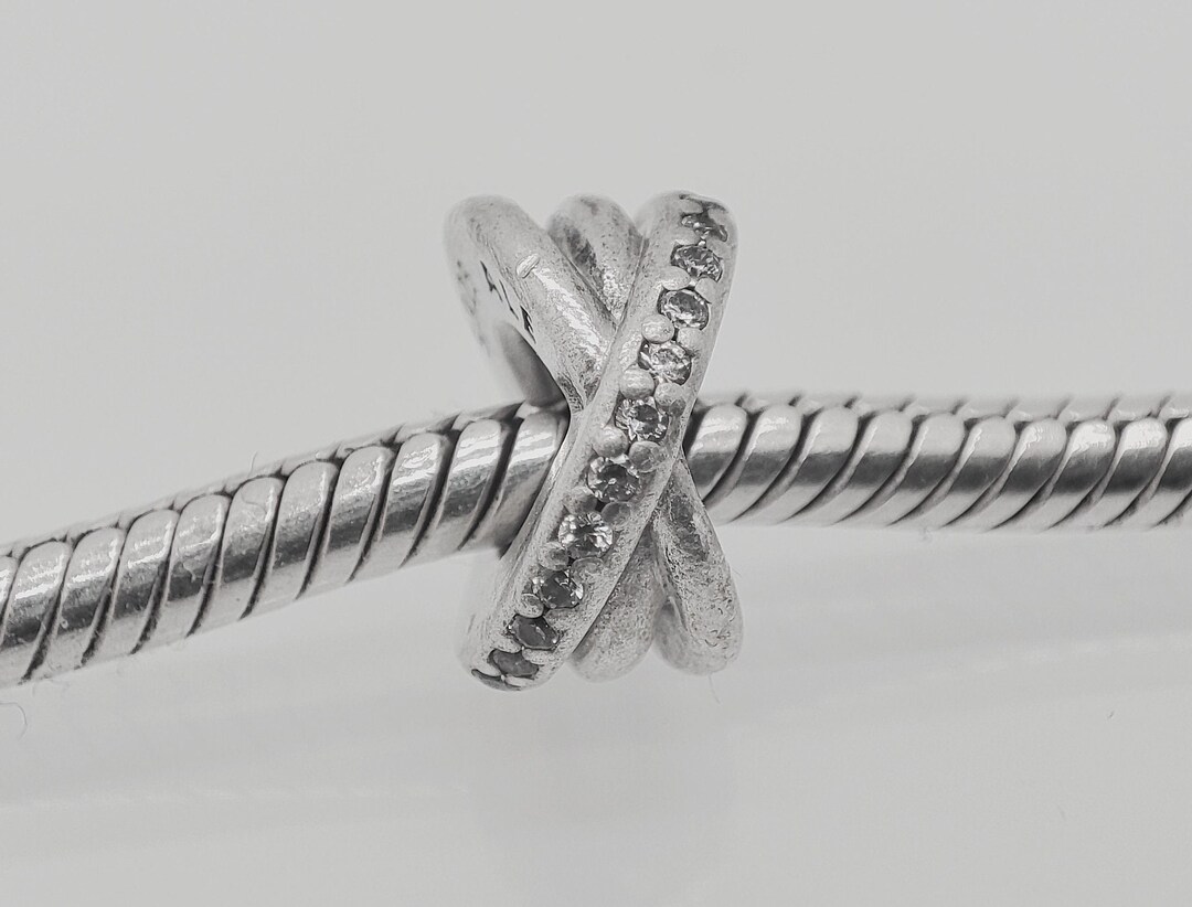 あき　PANDORA　SV925 ヴィンテージ Pandora Sterling Silver and Crystals Ring. For Sale at Ruby Lane