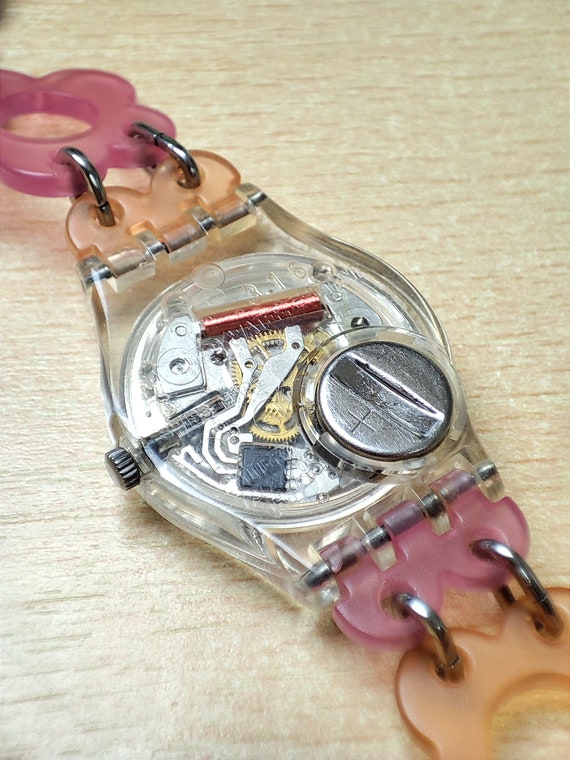 Swiss Swatch Wrist Watch Vintage FLOURISH LK232PU Pre… Gem