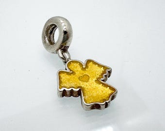 Charm Pandora Snow Angel 791238EN51 de esmalte, plata de ley 925, usado, retirado, raro, para pulsera Pandora.