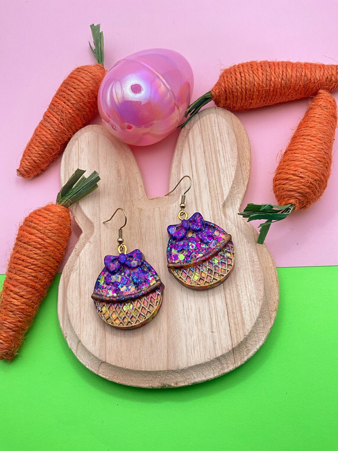 Easter Basket Earrings, Easter Egg Stuffers, Easter Sunday Jewelry