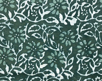 Tela suave con estampado de bloques hechos a mano de la India cortada a medida, tela de voile 100 % algodón puro para confección de vestidos, costura, manualidades, tapicería, regalo para ella