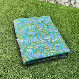Indian 100% Pure Cotton Cloth, Mughal print Soft Cotton Block Print, Fabric by the yard, Women&#39;s Clothing, Hand Block print, India fabric
