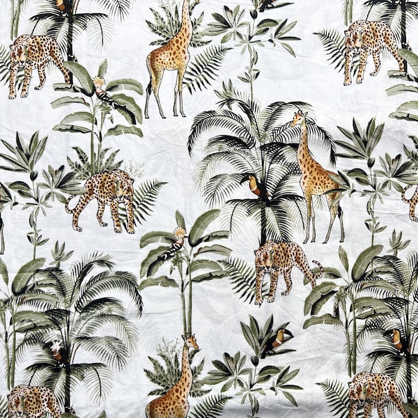 Jungle Print Fabric - Etsy