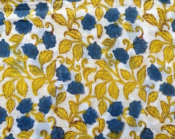 hand block print, soft cotton fabric, lotus print fabric, floral print dress, Indian block print fabric, block print dress, summer dress