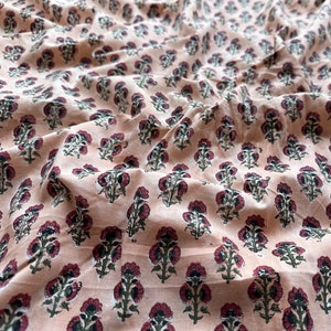 Indian Block Print, indian cotton, Hand stamped printing, by the yard, Indian Fabric, Peace Block Print Fabric, sewing and quilting fabric
