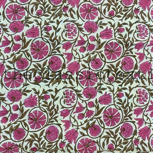 Block Print Fabric By The Yard, Floral Print Fabric, Indian Cotton Fabric, Handmade Fabric, Sewing Fabric, Dress Fabric, Women's Clothing