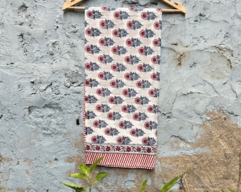 Katoenen sarong met blokprint Strandsarong Zachte voile zomerpareo Cadeau voor haar