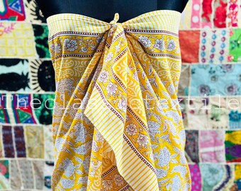 Bohemian Pareo Wrap 100% Cotton Large Sarong Wrap Cover Up Dress Scarf Shawl Boho bridal party Sarongs, Swim Cover Up gift for Her