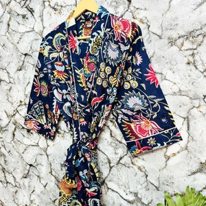 New Floral Kimono Robe, Beach Cover Up, Bridesmaid Robe, Japanese Kimono, Women Bath Robe, Wedding Robes