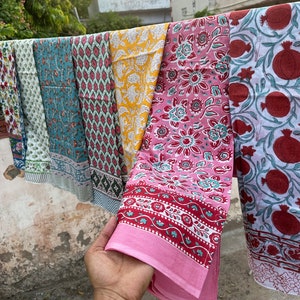Indian Hand Block Printed Cotton Sarong, Beach Wrap Pareo, Long Scarf, Large Sarong, Cover up, Cotton Scarf, Fashion Shawl Beach Sarong,