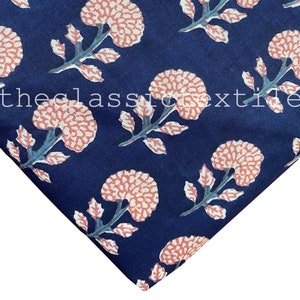 Indian Hand Block Print Cotton Fabric, Indian Soft Cotton Fabric By The Yard, Dressmaking Fabric, Quilting Cotton Fabric, Sewing Fabric