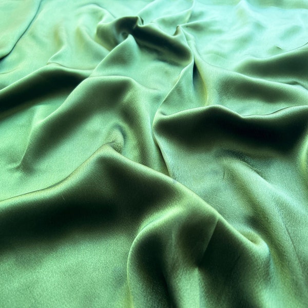 Italy SILK Fabric Satin Stretch 105 gr/m2 - 24 momme / Width 140 cm / Italy Fashion Fabric by the yard / High Quality Italian Silk