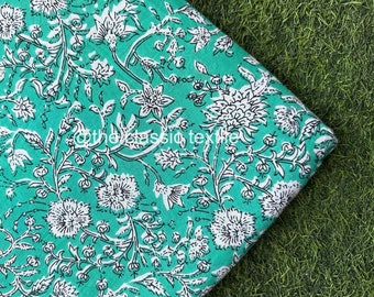Indian 100% Pure Cotton Cloth, Mughal print Soft Cotton Block Print, Fabric by the yard, Women's Clothing, Hand Block print, India fabric