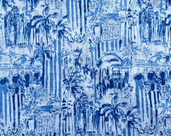 Bloemenprint blokprint stof 100% Indiase katoen, handbedrukte stof, zachte katoenen damesjurkstof op maat gesneden