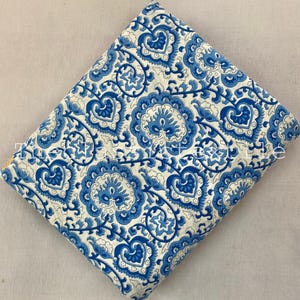 Beautiful Hand Block Print Fabric, Cotton Fabric, Flower Block Printed Indian Fabric Sold By Yard, Kimono Dress Fabric By Yard