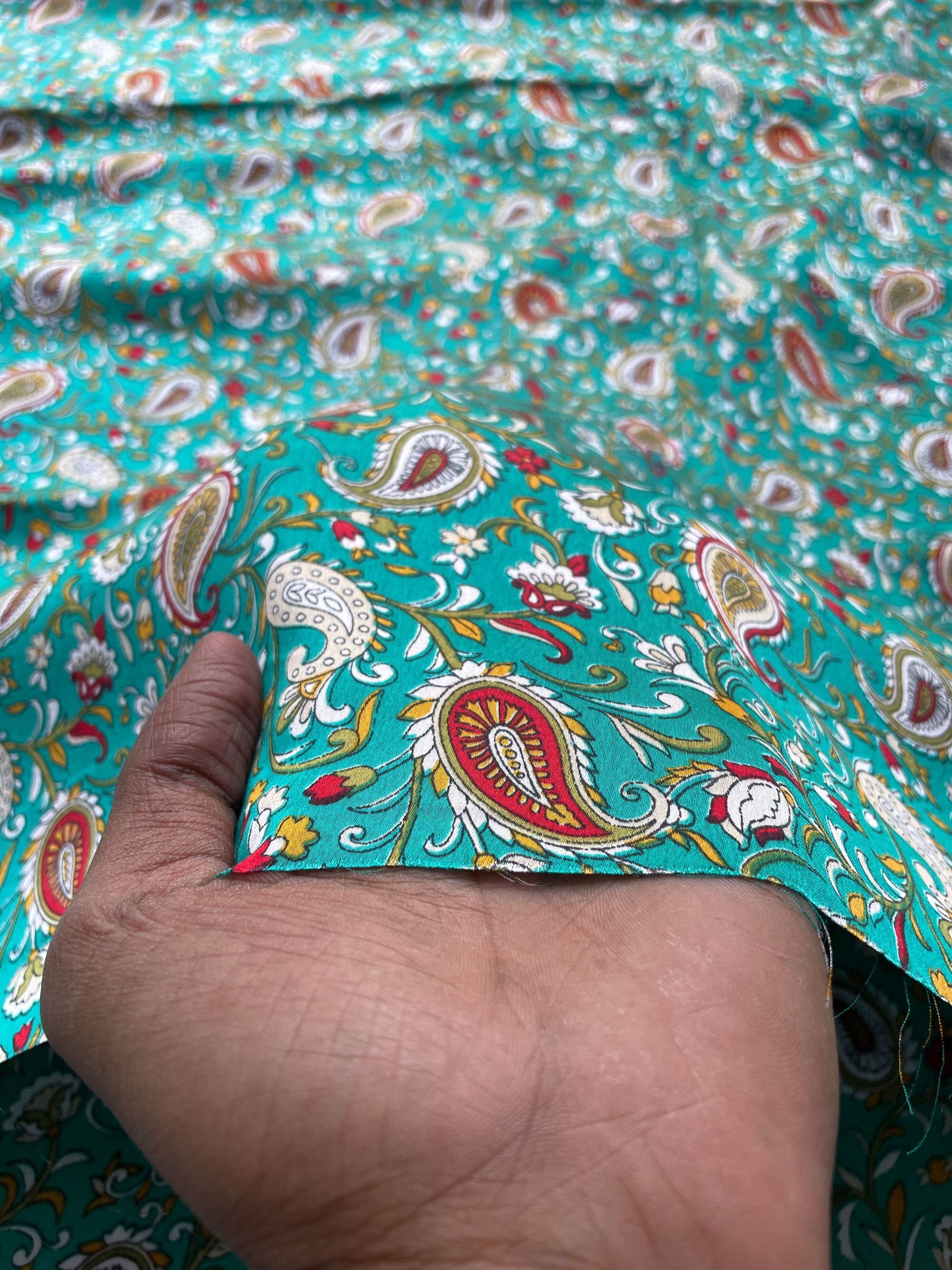 Turquoise Crepe Silk Fabric Dress Making Fabric Crepe Silk Etsy