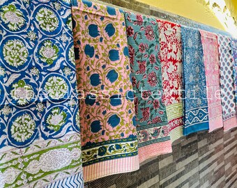Floral Algodón Playa Sarong Indio Bloque de Mano Impresión Playa Sarongs Suave Voile Tela Verano Pareo Regalo para ella