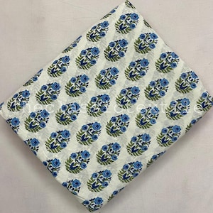 Wholesale Lot Pure Cotton Fabric Indian Handmade Block Printed Garment Fabric, Cloth Material Fabric, Hand Block Print Fabric By The Yard