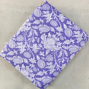 Indian Hand Block Print Fabric, Floral Print Fabric, Indian Cotton Fabric By The Yard, Handmade Fabric, Women&#39;s Clothing, Sewing Fabric