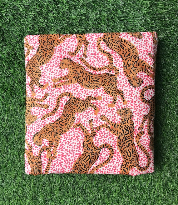 New Leopard Pint Cotton Fabric, Indian Soft Cotton Fabric By The Yard, Animal Print Fabric, Crafting Fabric, Sewing Fabric, Kids Fabric