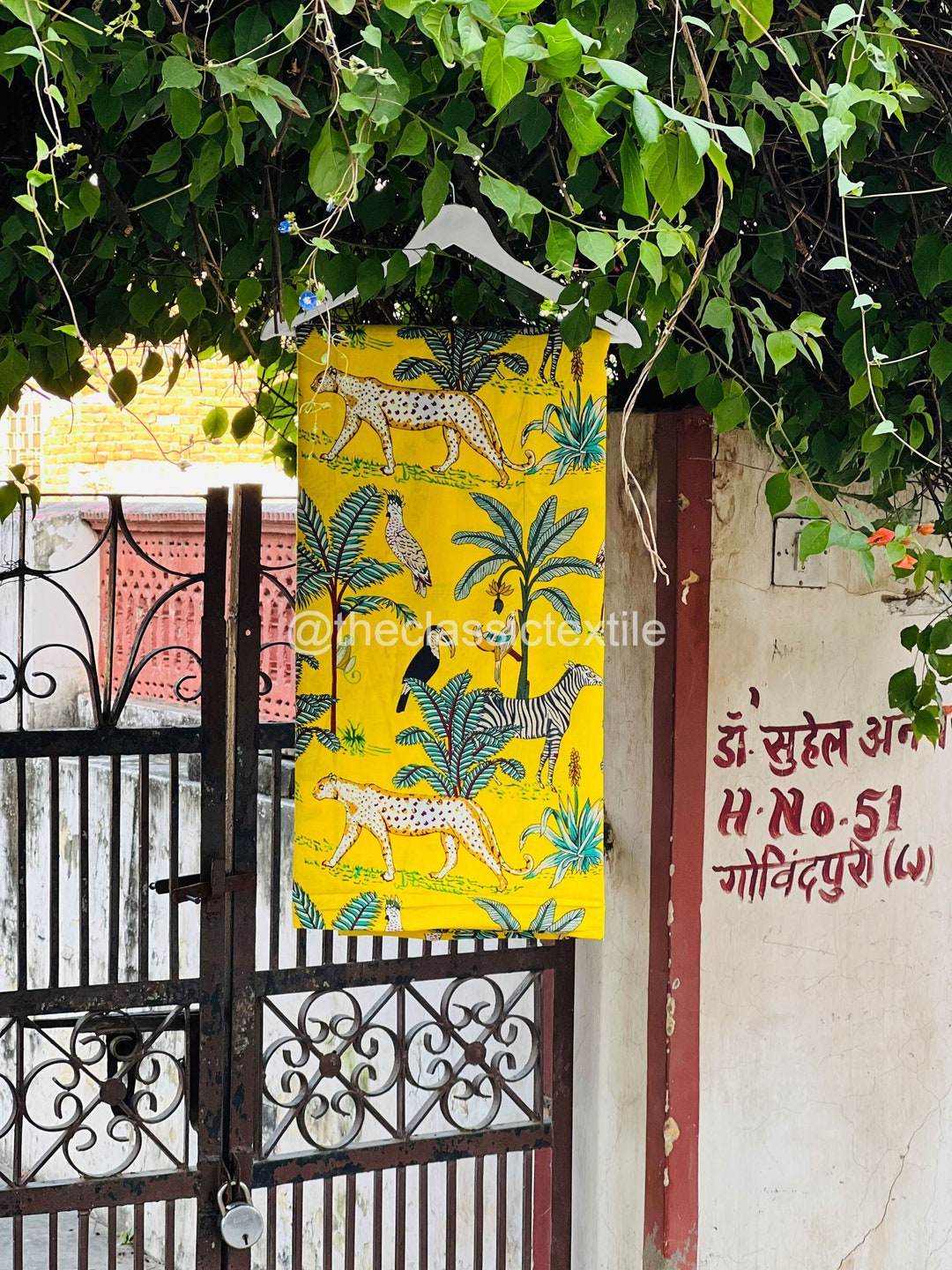 New Animal Print Upholstery Fabric, Indian Soft Cotton Fabric by the