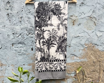 Cotton Beach Sarong Jungle Print Sarong Indian Hand Block Print Beach Sarongs Soft Voile Fabric Summer Pareo Gift for Her