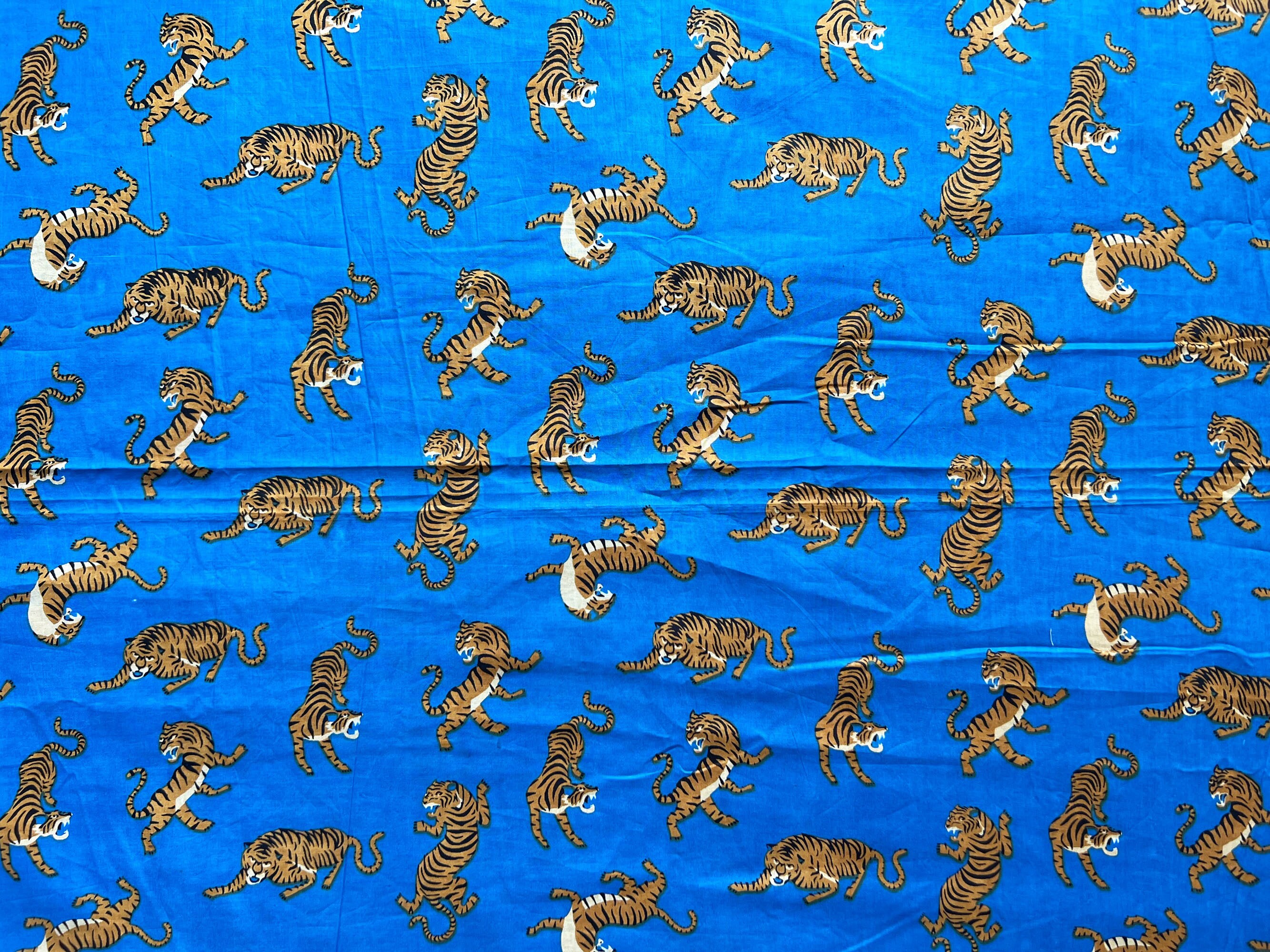 New Tiger Print Fabric Indian Soft Cotton Fabric by the Yard Etsy