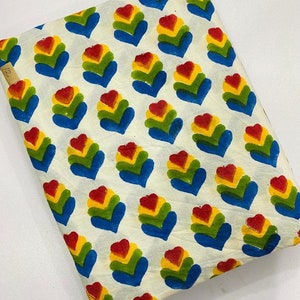 Blumen Stoff Block Print Stoff, Indischer Voile Baumwollstoff, Leichter Weicher Jaipuri Stoff Meterware