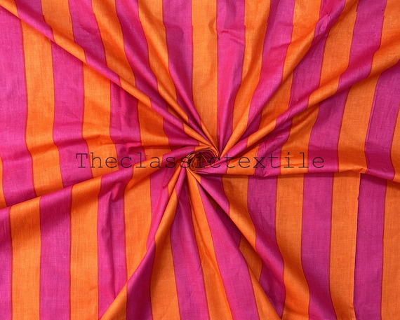 Stoff Meterware, Pinker Baumwolle India Block Print Stoff, India