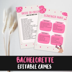 Cowgirl Bachelorette Party Games Hen Party Games Printable Last Rodeo Bachelorette Game Bundle Scavenger Hunt Bachelorette Drinking Games