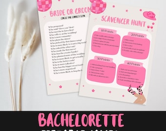 Cowgirl Bachelorette Party Games Hen Party Games Printable Last Rodeo Bachelorette Game Bundle Scavenger Hunt Bachelorette Drinking Games