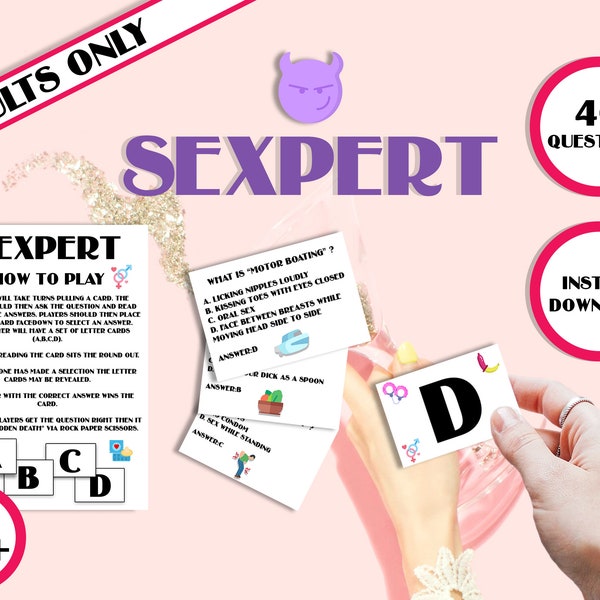 Sexpert: Dirty Bachelorette Party Game / Bachelor Party Game / Hens night / Stag night games