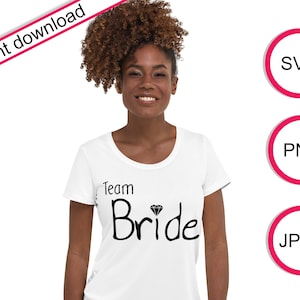 Team Bride svg, Bride svg, Wedding svg, Bachelorette svg, Bridal Party svg, Team bride shirt svg, cut file, silhouette, Cricut SVG, T-shirt