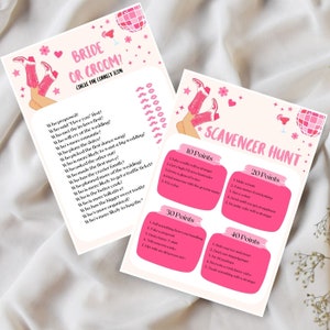 Cowgirl Bachelorette Party Games Hen Party Games Printable Last Rodeo Bachelorette Game Bundle Scavenger Hunt Bachelorette Drinking Games