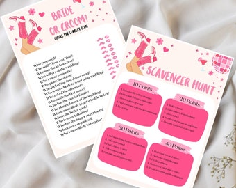 Cowgirl Bachelorette Party Games Hen Party Games Printable Last Rodeo Bachelorette Game Bundle Scavenger Hunt Bachelorette Drinking Games