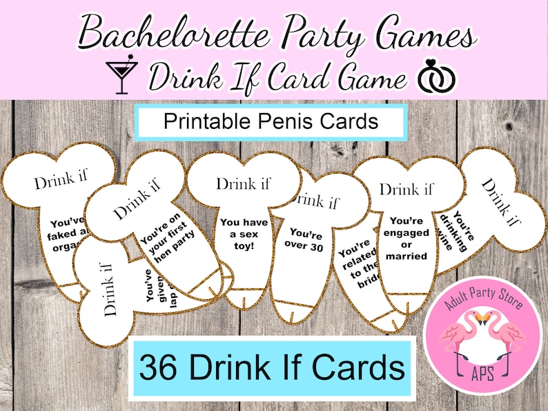 Bachelorette Drinking Game, Dirty Drink If Game, Girls Night Games, Hen party, Bridal Party, Printable Card game , Drinking Game, Drink If image 4